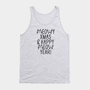 Meowy Xmas and Happy meow year 2022 Christmas New Year Tank Top